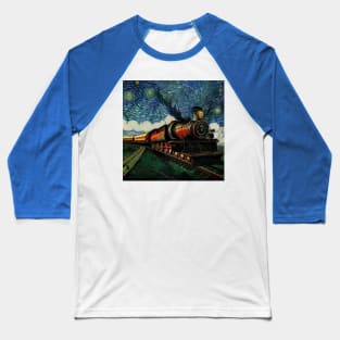 Starry Night Wizarding Express Train Baseball T-Shirt